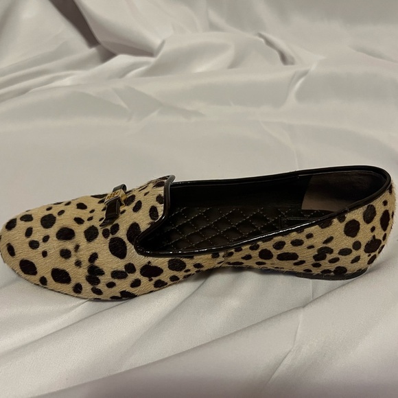 Tory Burch Brown and Black Flats with Animal Print - Picture 3 of 4